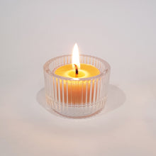 Load image into Gallery viewer, Beeswax Tealight Candles with Round Glass Holders — Australian Bee Products
