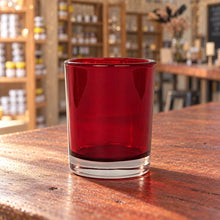 Load image into Gallery viewer, Coloured Glass Tealight Candle Holder — Red — Australian Bee Products
