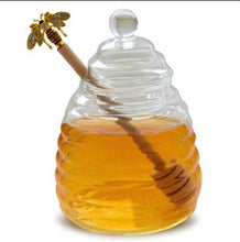 Load image into Gallery viewer, Glass Honey Pot and Honey Dipper