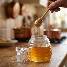 Load image into Gallery viewer, Glass Honey Pot and Honey Dipper