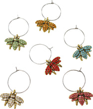 Load image into Gallery viewer, Bee Wine Glass Charms