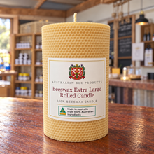 Load image into Gallery viewer, Beeswax Extra Large Rolled Candle — Australian Bee Products