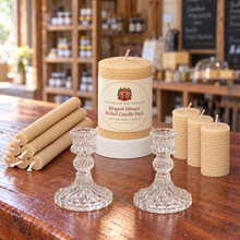 Load image into Gallery viewer, Elegant Dinner Rolled Candle Pack — Australian Bee Products