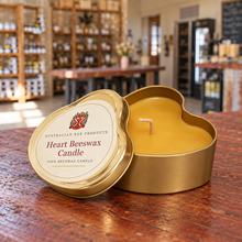 Load image into Gallery viewer, Heart Beeswax Candle — Australian Bee Products