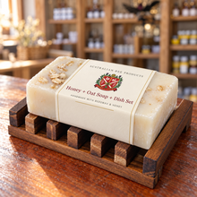 Load image into Gallery viewer, Honey + Oat Soap + Dish Set — Australian Bee Products