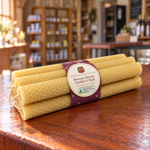 Load image into Gallery viewer, Beeswax Dinner Candles 6 Pack — Australian Bee Products