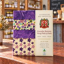 Load image into Gallery viewer, Everyday Beeswax Wrap Pack (4 Pack) — Australian Bee Products