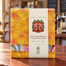 Load image into Gallery viewer, Extra Large Beeswax Wrap Pack (3 Pack) — Australian Bee Products
